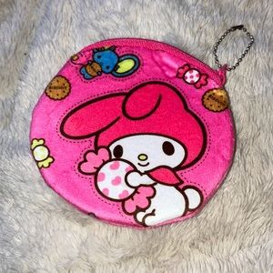 New NWOT MY MELODY PLUSHIE Coin Pouch w Key Fob